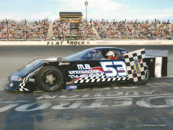 Flat Rock Speedway - Heat Win From Mike Duford